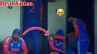 Rohit Sharma Crying in dressing room after reaching the final while virat Kohli console him