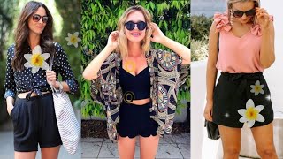 black shorts outfit idea 2022|| how to wear black short for summer? || @Ezrinziya