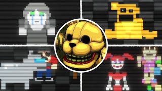 FNAF Into the Pit - All Secret MiniGames & Secret Ending