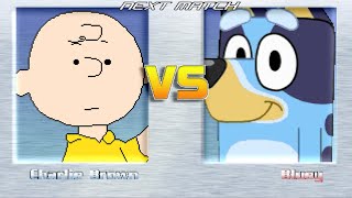 M.U.G.E.N BATTLES | Charlie Brown vs Bluey | Peanuts vs Bluey