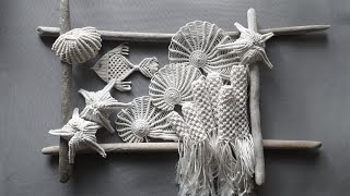 Marine Macramé Starfish, Seashell, Corals DIY Beach House Decor