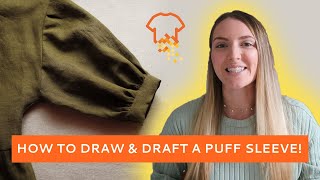 PUFF SLEEVES | How to draw and draft puff sleeve patterns with the slash and spread technique.