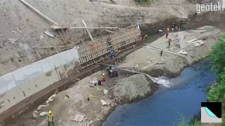 Dewatering Process of Retaining Wall Construction