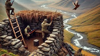 Building a Hunting Blind for Partridge, pheasants & see see in the Mountains |