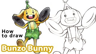 Learn how to draw Bunzo Bunny Easy! | Poppy Playtime