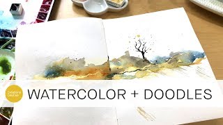 18mins of unedited watercolor playtime