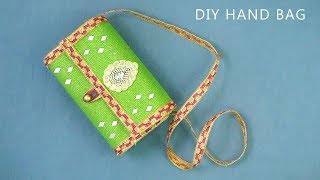 DIY WOMENS BAG : HAND BAG CRAFT IDEAS | Step by Step TUTORIAL