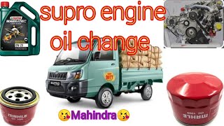 mahindra supro engine oil change