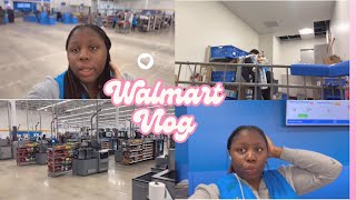 COME TO WORK WITH ME FOR 8 HR SHIFT| VLOG| WALMART EDITION|CASHIER/ FRONT END