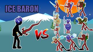 ICE BARON VS ALL ARMY MAGIKILL, GIANT, ZOMBIE, SWORDWRATH || STICK WAR LEGACY