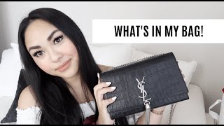 WHAT'S IN MY BAG | Saint Laurent Kate Medium with Tassle & Embossed Crocodile