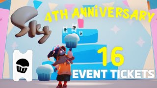 Day 1 - All 16 Event Tickets Location | Sky's 4th Anniversary Event | Cupcakes Location | Sky Cotl