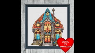 Stained Glass Manor Cross Stitch Video