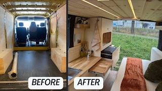 Low Budget 2800€ Midi L1H1 Camper Van Build Timelapse from Start to Finish Simple Conversion Budgi