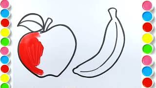 Kids fruits drawings and painting for kids | kids learning videos | cute drawing