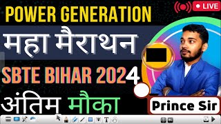 Power generation | Mairathon  2024 | 3rd sem || SBTE | MSBTE  | Prince Sir | #sbte_bihar