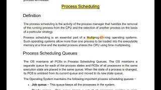 Process Scheduling l Malayalam