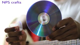 How to make guitar pick with dvd | DIY cd guitar pick | guitar pick at home | easy cd craft ideas