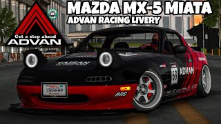 Easy Mazda MX-5 Miata Advan Racing Livery | Car Parking Multiplayer