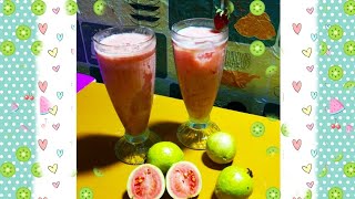 Jus jambu biji merah metik dari belakang rumah