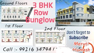 3 Bhk New Row Bunglow Sale in Nashik Called:-9921634794 Hirawadi opp Gems school Row house in Nashik