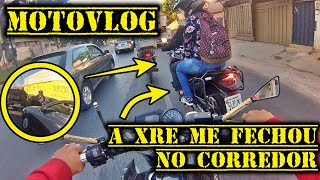 *MOTOVLOG* A XRE ME FECHOU MAS NÃO AGUENTOU NO CORREDOR