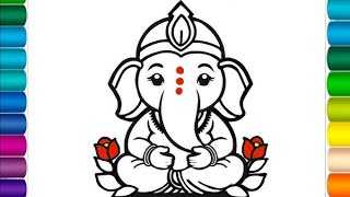 How to draw Lord Ganesha With A Letter Easily | God Ganesha Drawing #art #reels #drawing