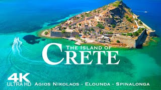 [4K] CRETE 2024 🇬🇷 4 HOUR Drone Aerial of Agios Nikolaos Elounda & Spinalonga | Greece Kreta Creta