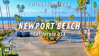 NEWPORT BEACH, California – 4K DRIVING TOUR – with Captions