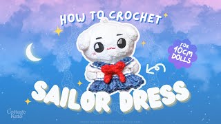 Crochet Sailor Moon Uniform 🌙 for 10cm dolls🌈✨