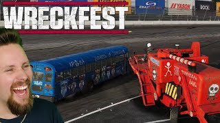 BUSS vs SKÖRDETRÖSKA I DÖDS-ARENAN | WRECKFEST med SoftisFFS