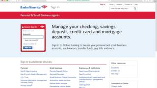 Bank of America Online Banking Login Instructions