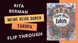 Adult coloring | Flip through - Meine Reise durch Europa by Rita Berman