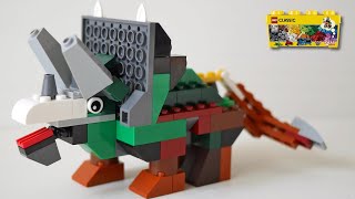 Building LEGO dinosaur, using Classic 10696 (Triceratops)三角龍