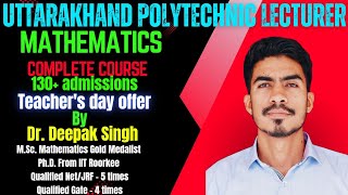 Uttarakhand Polytechnic lecturer Maths Complete course/Teacher's day Offer 130+ admissions