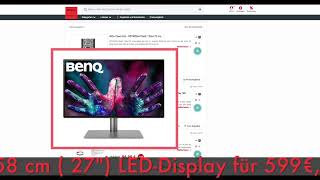 Schnäppchen des Tages 13.08.24 - BenQ PD2725U Design Vue Monitor 68,58 cm ( 27") LED-Display