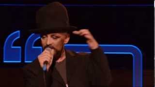 Boy George Bigger Than War Talks Music 2013