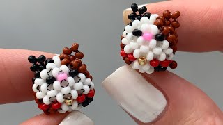 How to make a mini beaded cat. Tutorial 🐈