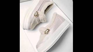 Sweet warm plush high platform shoes.avi