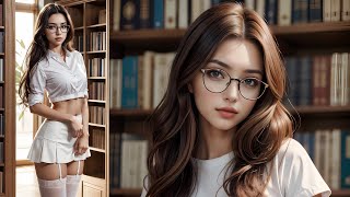 [AI Art] Can I recommend you some books? | Beautiful librarians #3 / AI Lookbook