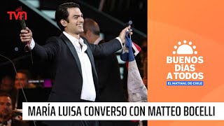 Una entrevista de lujo: María Luisa Godoy conversó con Matteo Bocelli | Buenos días a todos