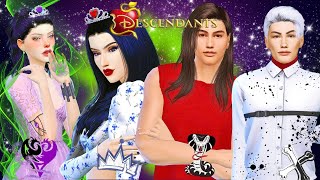 The Sims 4 Descendants Create-A-Sim | Mal, Evie, Jay and Carlos💜💙🧡❤️