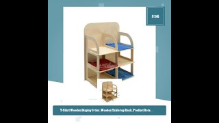 T-Shirt Wooden Display 3-tier, Wooden Table top Rack, Product Retail Shelf, Free Shipping