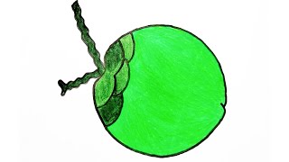 Green Coconut drawing| How to draw Green coconut | Easy Green coconut drawing for kids | Coconut