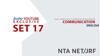 Previous Year Questions Of UGC NTA NET June 2020 Examination | COMMUNICATION | SET 17