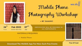 Mobile Phone Photography Workshop | Photography | WeSkill Workshops | Kids Activity