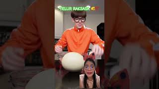 TELUR RAKSASA 🫵⁉️ #food #cooking #funny #review #ngeshortsdulu