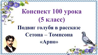 100 урок 4 четверть 5 класс. Подвиг голубя в рассказе Сетона – Томпсона «Арно»