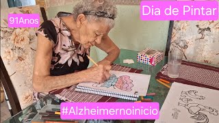 Dia de se distrair com Pintura. #cuidadoradeidosos #alzheimer #humor