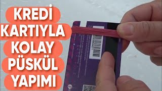 Kredi Kartıyla Kolay ve Pratik PÜSKÜL Yapımı #Dıy